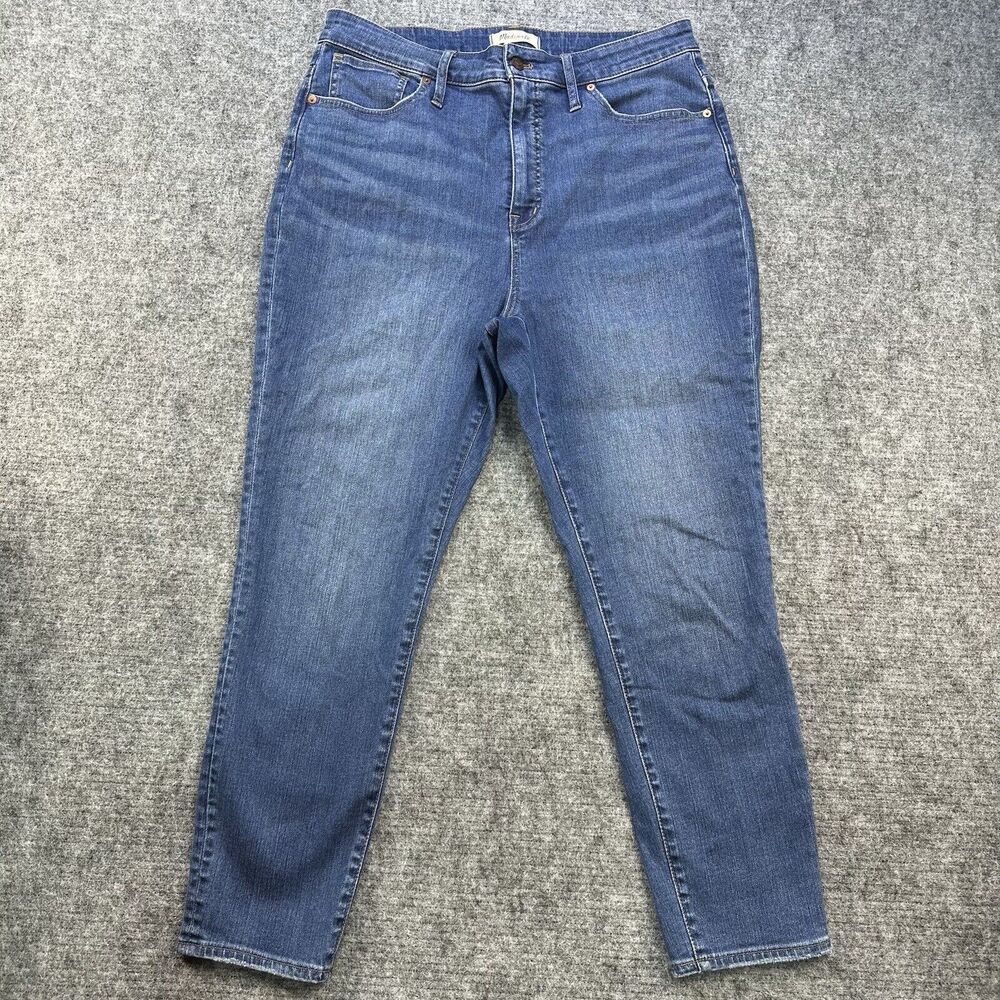 Madewell Jeans Women 32 Blue High Rise Skinny Crop Stretch Comfy Classic